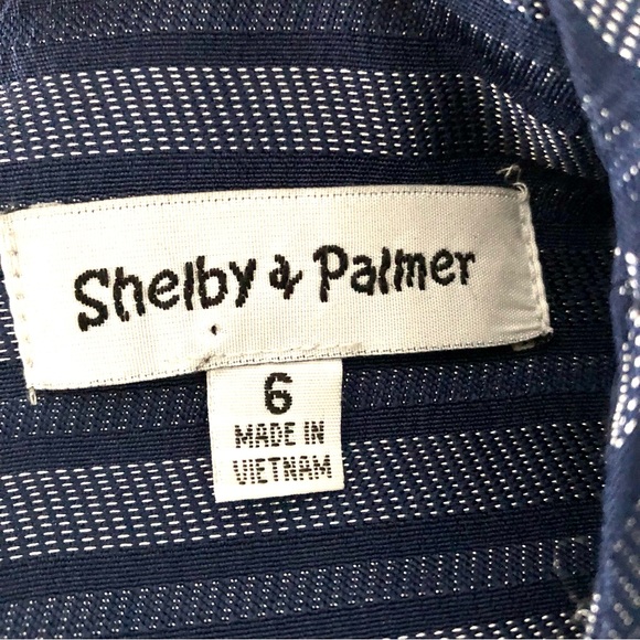 Elegant Striped Blue Dress - Picture 8 of 8